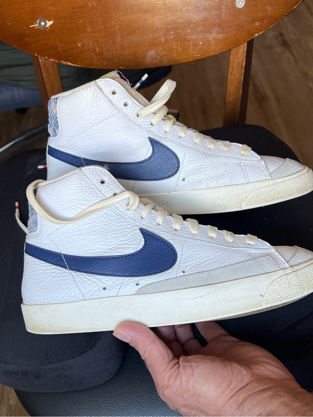 Nike Blazer Mid 77 Washed Denim White Sail men’s sneakers size 10.5 FN6877-100